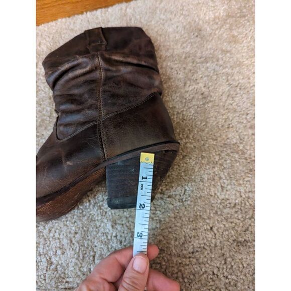 Durango crush distressed leather women's slouch cowboy boot sz 7 euc - Picture 8 of 8